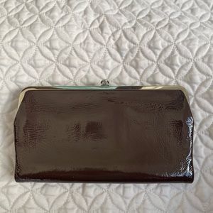 HOBO brand patent leather clutch wallet
